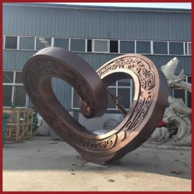 园林景观户外景观创意异形爱心雕塑 爱心雕塑摆件宣传栏壁纸玫瑰