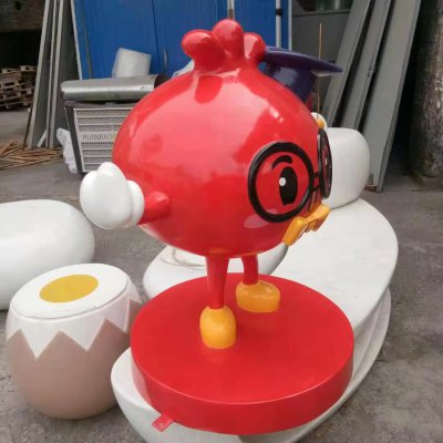 园林商场玻璃钢卡通公仔美陈摆件 
