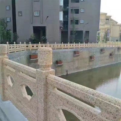 花岗岩石雕水景景观栏杆栏板雕塑 