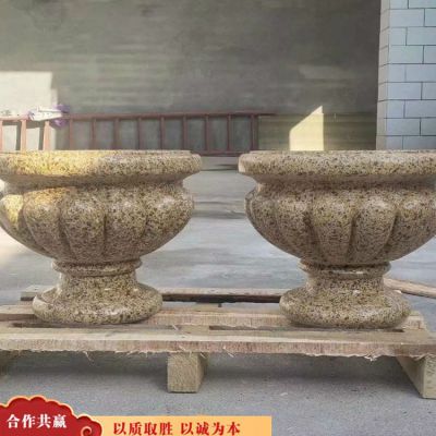 小区公园摆放花岗岩欧式花盆雕塑 花盆雕塑厂家女神特大顶级