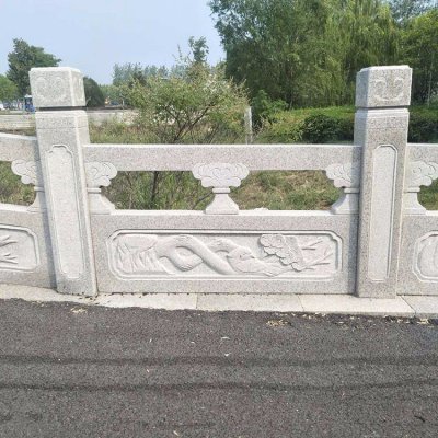 创意户外景区围栏景观浮雕花纹青石石雕栏杆栏板雕塑 