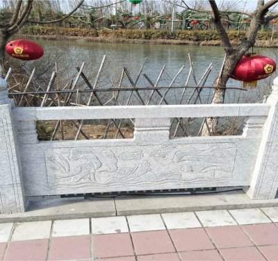 大理石是的户外河道围栏护栏景观栏杆篮板雕塑 