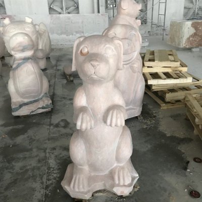 园林景观石雕户外摆件石雕十二生肖雕塑 