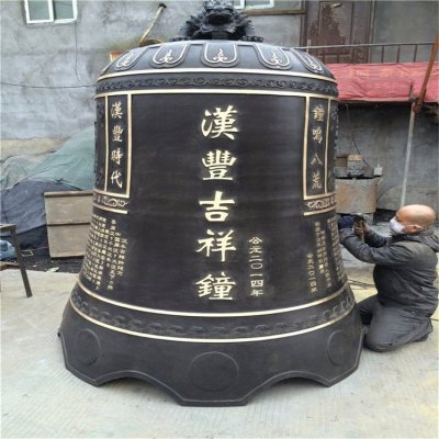 寺庙大型祈福纳福铜钟雕塑 铜钟雕塑大型电话女神位置