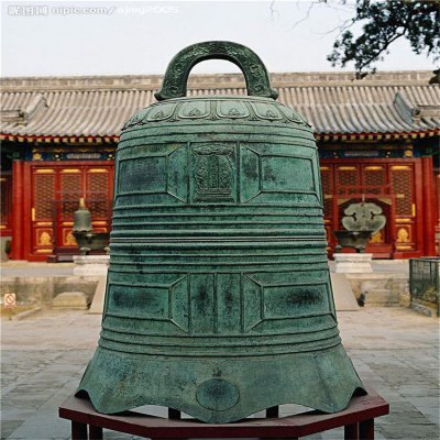 青铜钟古器，仿铜、仿古工艺 铜钟雕塑庙宇高清园林狮子