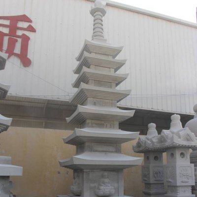景区寺庙摆放大理石雕刻多层佛塔 佛塔雕塑价格厂家景区供应商