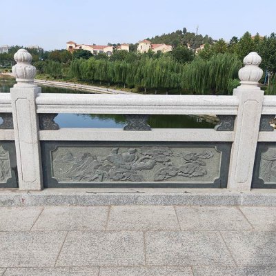 青石石雕户外河道景观栏杆栏板雕塑 