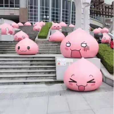 玻璃钢卡通搞怪表情雕塑 卡通雕塑图片动作规划师指示