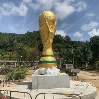 漆金世界杯标识标志景观雕塑 标志雕塑城市沙滩设计者海豚