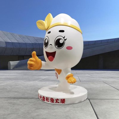 饭店公共场合摆放玻璃钢卡通光盘形象IP公仔 