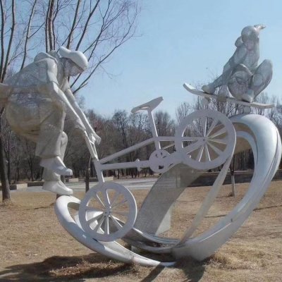 广场户外不锈钢创意远动人物雕塑 
