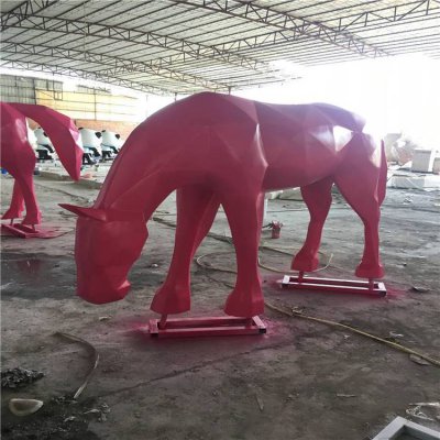 户外园林玻璃钢抽象动物景观 