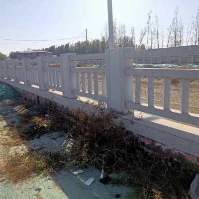 景区道路装饰汉白玉花岗岩仿护栏杆雕塑 