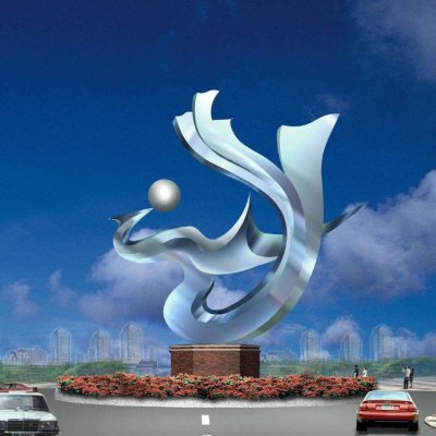 广场大型不锈钢异形景观雕塑 景观雕塑公司立式好不医院