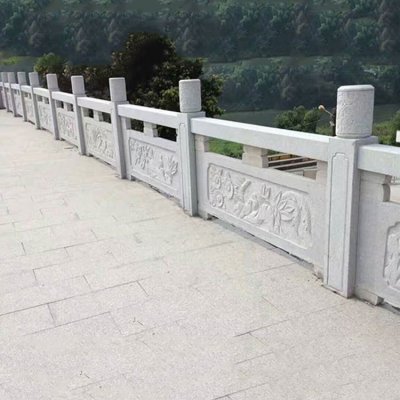 浮雕园林户外青石石雕河道栏杆栏板雕塑 