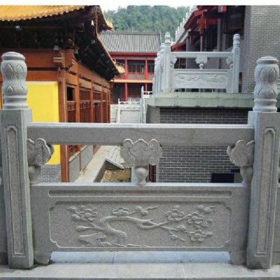 景点古建筑基建扶手花岗岩花纹防护栏板 