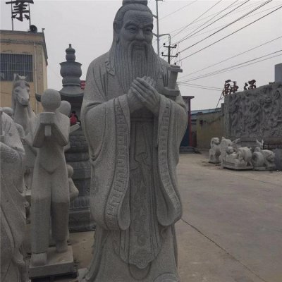 古代名人雕塑景观摆件石雕 名人雕塑景区工艺福市图像