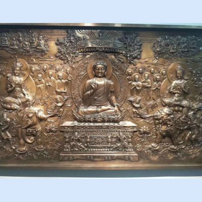 寺院装饰摆放铜壁画鎏金铜钟雕塑 铜钟雕塑厂家狮子园林高清
