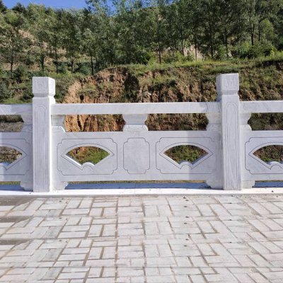园林景观青石石雕栏杆栏板雕塑 