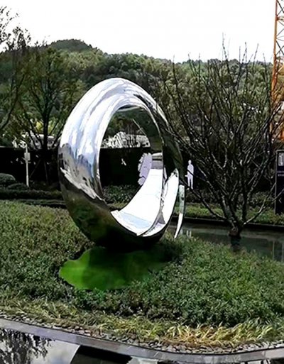 园林景观不锈钢金属圆环雕塑 圆环雕塑厂家号码专业售价