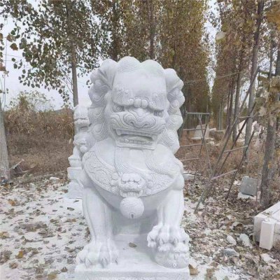 公司庭院摆放青石狮子雕塑招财镇宅门墩 石门墩雕塑门墩预兆样子麻石