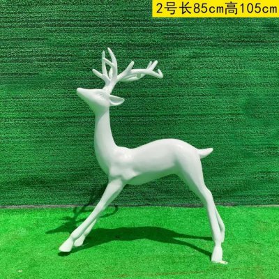 抽象动物景观玻璃钢梅花鹿雕塑 梅花鹿雕塑镂空素材绘画泡沫