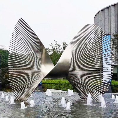 不锈钢创意水景景观 水景雕塑公园优质钢城名录