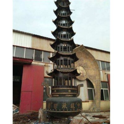 寺庙景观大型多层祈福佛塔雕塑 佛塔雕塑景点制作特点桑奇