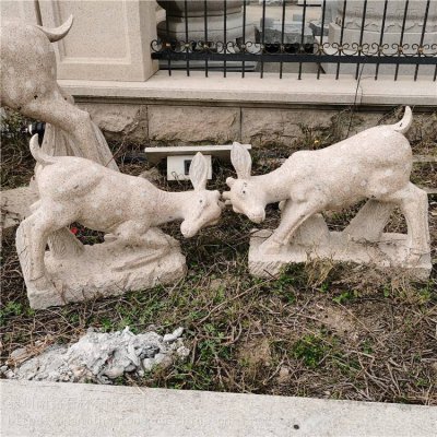 公园景观花岗岩石雕梅花鹿摆件 梅花鹿雕塑玻璃钢塑料油泥生产商
