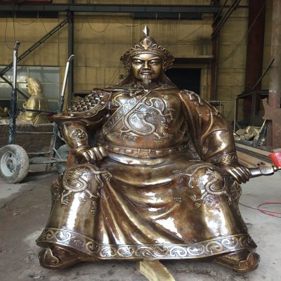 铸铜人物雕塑玻璃钢仿铜人雕塑大型古代名人摆件 名人雕塑青石泊头大安福宁