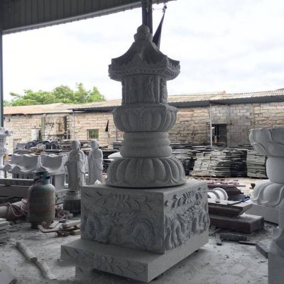 青石雕刻大型寺庙石佛塔 佛塔雕塑大全宝塔意思标准