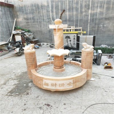 庭院景观摆件流水石槽雕塑 