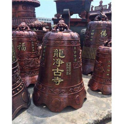 园林户外祈福纳福铜钟雕塑 铜钟雕塑厂家意义大号寓意
