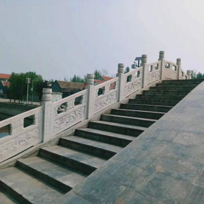 景区户外河道青石石雕景观栏杆栏板雕塑 