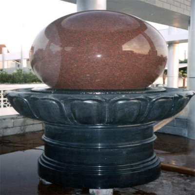 花岗岩石雕景观创意风水球景观雕塑 风水球雕塑大理石鲤鱼香玉水声