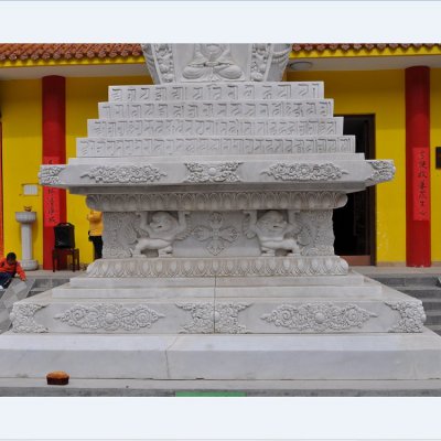宗教寺庙大理石石雕舍利塔雕塑 