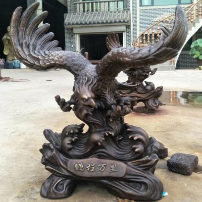 户外园林景观大型鹏程万里雕塑摆件 景观雕塑庭院制品产地加工厂