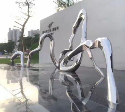 不锈钢金属创意异形景观装饰摆件 景观雕塑价格纪念性公路城区
