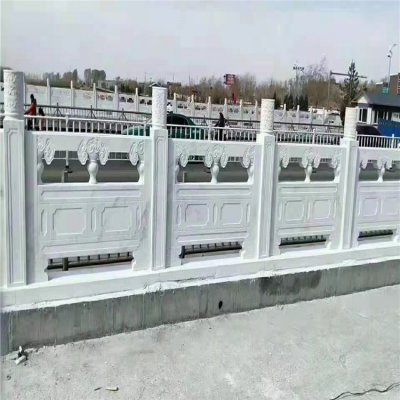 城市街道青石石雕简易景观栏杆栏板雕塑 