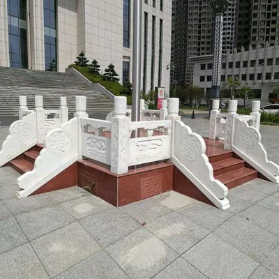 事业单位安装汉白玉雕刻旗台围栏 旗台雕塑升旗台柱子大理石效果图