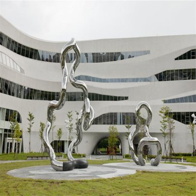 商业园林摆放镜面不锈钢异形条现代艺术景观雕塑 景观雕塑电话多重热线操作简单
