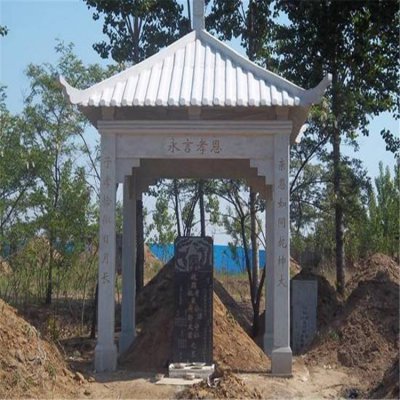 青石园林广场单层石亭子户外凉亭雕塑 
