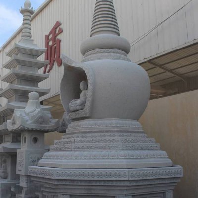 寺庙大型大理石石雕舍利塔 