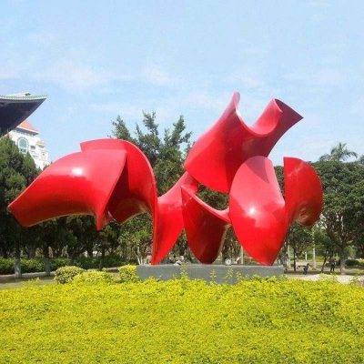 园林红色景观异形玻璃钢摆件 景观雕塑广场项目人工青龙