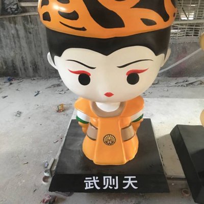 商场园林玻璃钢卡通人物景观武则天雕塑 