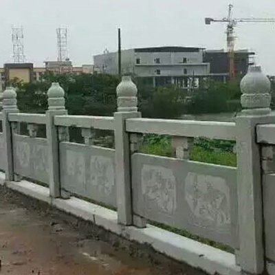 户外河道青石石雕景观栏杆栏板雕塑 