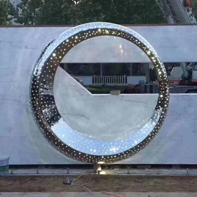 不锈钢金属创意景观圆环雕塑 圆环雕塑不锈钢宜都图集造价
