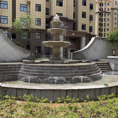别墅景观大理石石雕流水景观喷泉雕塑 喷泉雕塑价格小景多斯范围