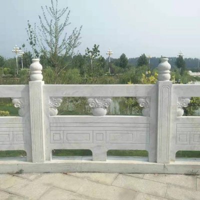 景区河道青石石雕栏杆栏板雕塑 