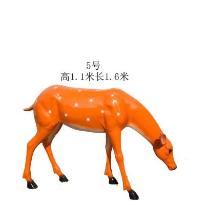 景观户外玻璃钢小鹿雕塑 小鹿雕塑不锈钢湿地草地花艺